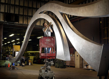 Couturier Iron Craft makes sculpture for Battle Creek